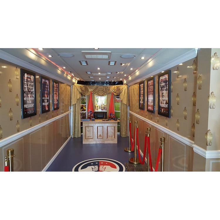 Gold Taper Stanchions with Red Velvet Stanchion Rope