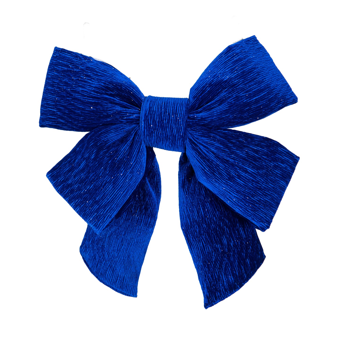 Creped Velour Royal Blue Bow