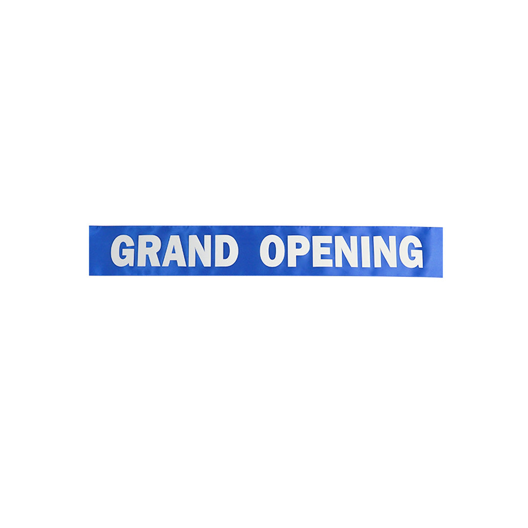 4 Inch Wide Grand Opening Ribbon (White Capital Letters)
