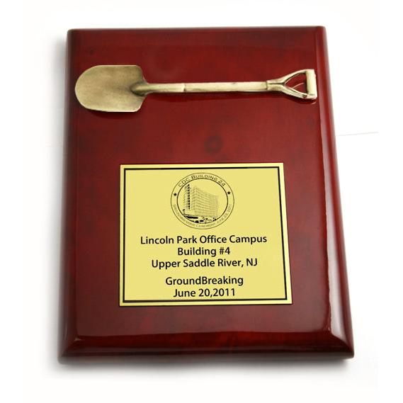 10 Inch Piano Wood Plaque with Shovel