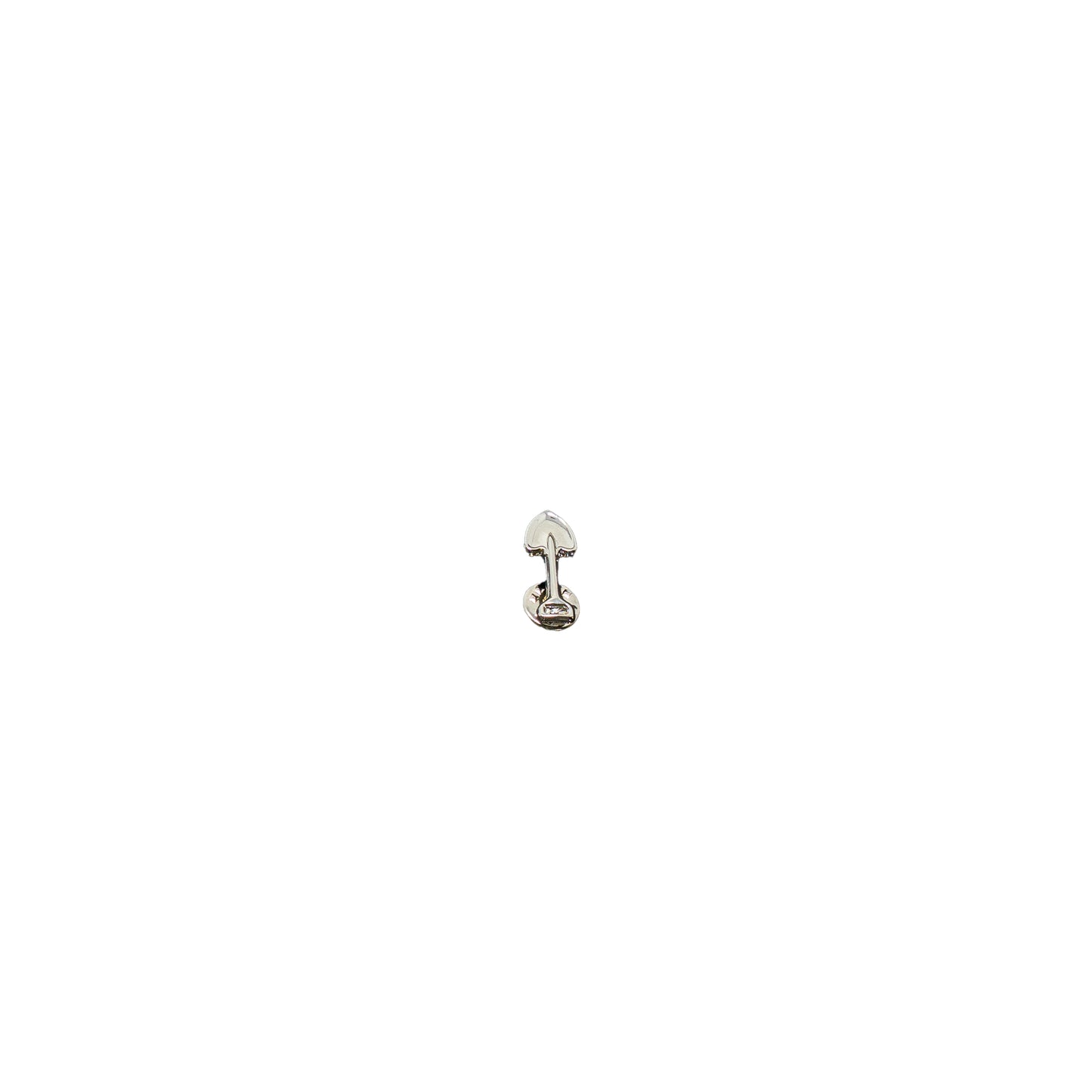 Gold or Silver Plated Shovel Lapel Pin - Small