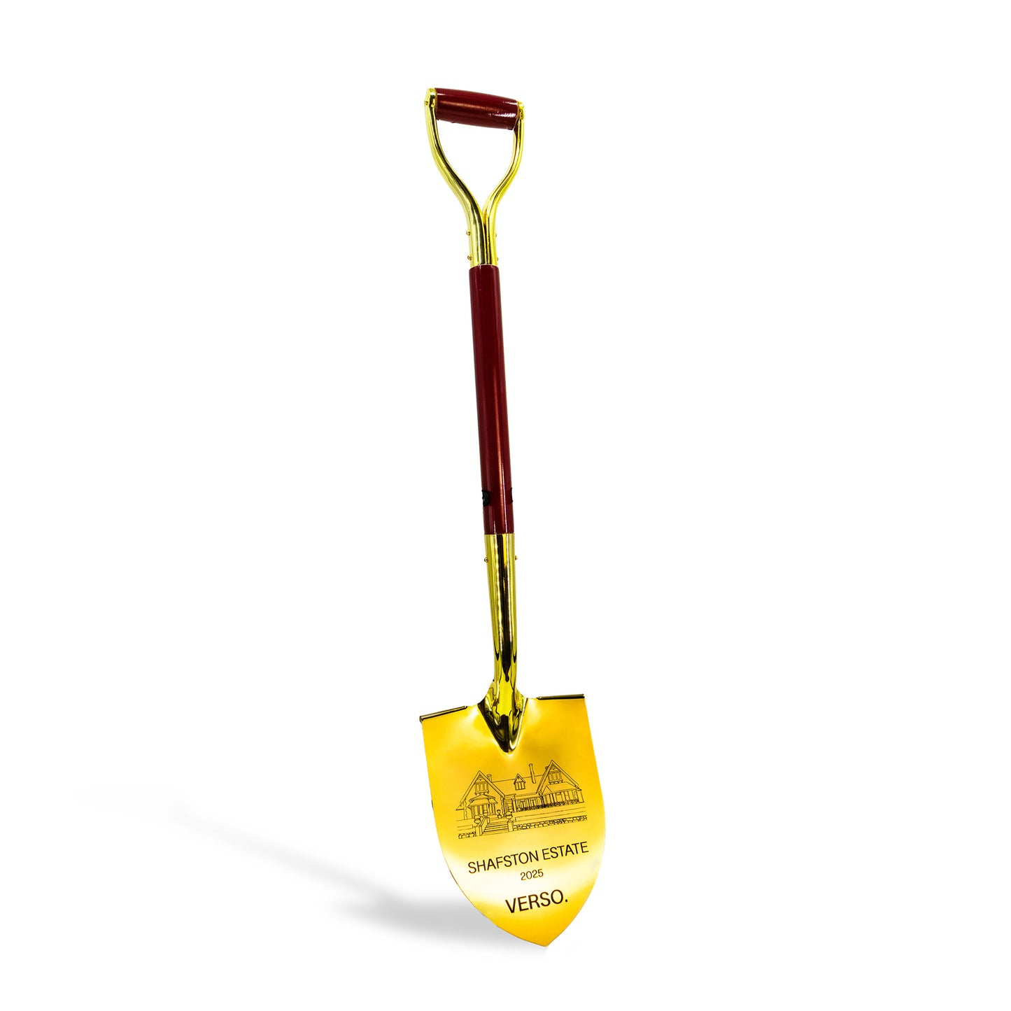Show Stopping Gold Plated Flat Ceremonial Shovel