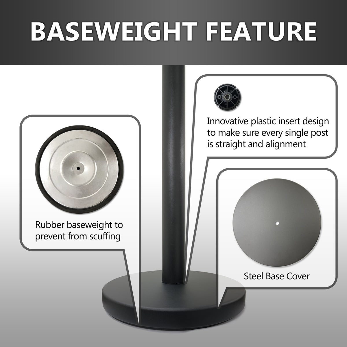 Pair of Colored Retractable Belt Stanchions