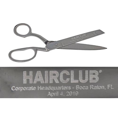 Tone on Tone Engraving on Chrome Plated Scissors