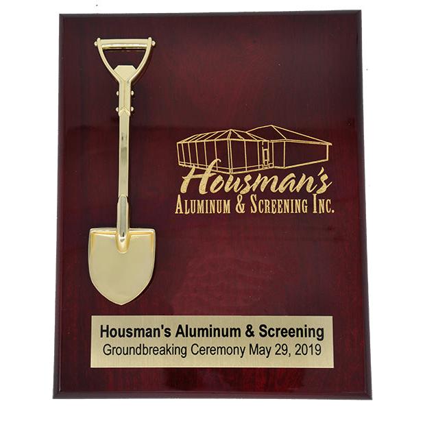10 Inch Piano Wood Plaque with Shovel
