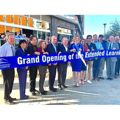 12 inch Blue Custom Ribbon with 3 Foot Giant Scissors