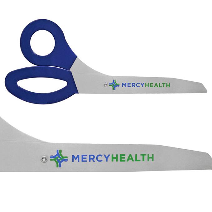 Royal Blue 3 Foot Ceremonial Scissors with Vinyl Decal