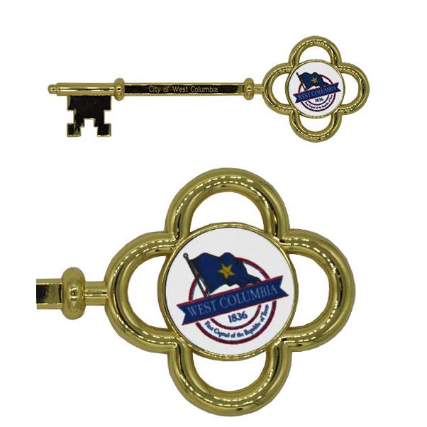 5-1/2 inch Gold Stratford Key - Flat Stem