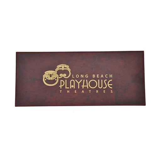 Customized 8 inch Rosewood Ceremonial Scissors Display Box with Gold Fill