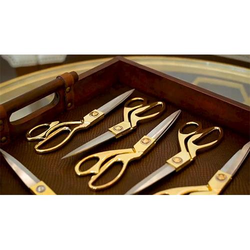 9.5 Inch Gold and Chrome Handle Scissors