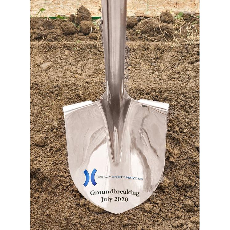 Chrome Plated Regular Ceremonial Shovels with Vinyl Decal