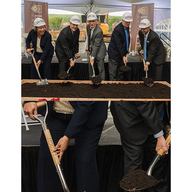 Chrome Plated Regular Ceremonial Shovels with Burned Embedding on Stem