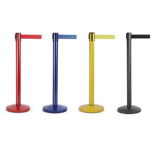 Pair of Colored Retractable Belt Stanchions