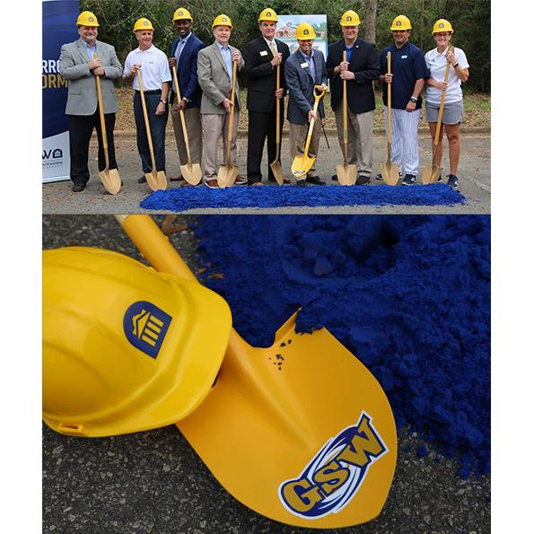 Yellow Painted Shovel Blade (Digging Part) and Handle