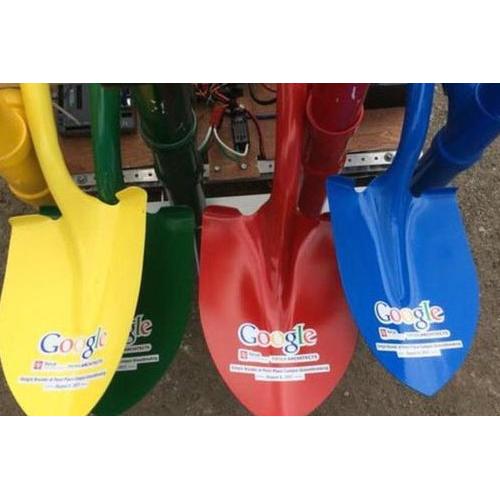 Yellow, Green, Red, and Blue Painted Shovel Blade (Digging Part)