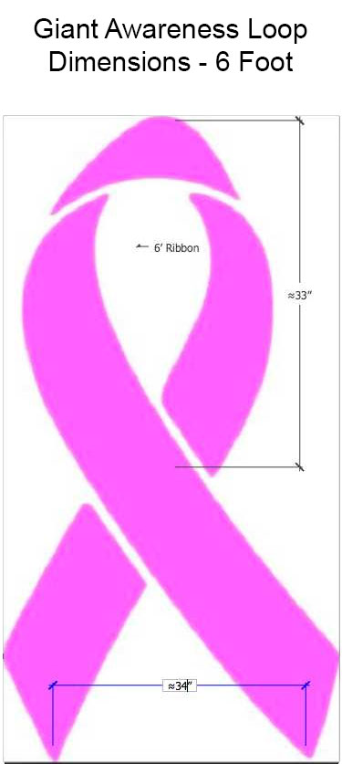 Giant Pink Breast Cancer Awareness Loop