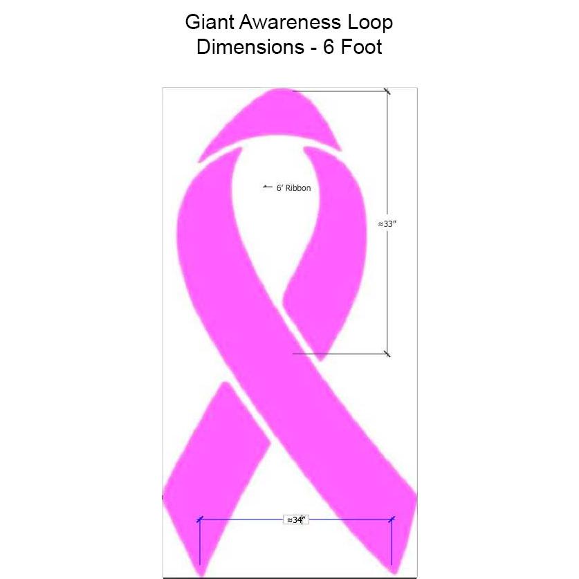 Giant Pink Breast Cancer Awareness Loop