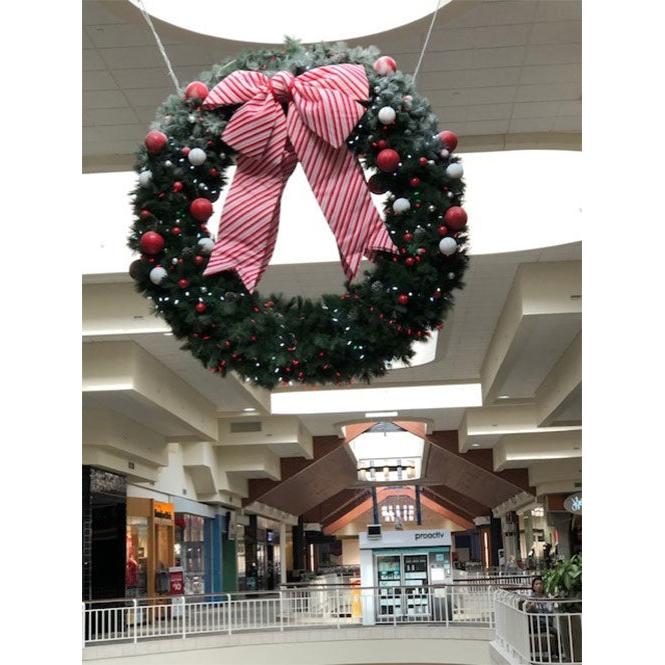 Candy Cane Stripe Nylon Bow