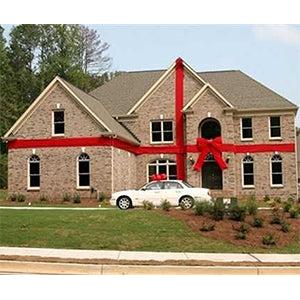 72 Inch Red Velvet Building Bow