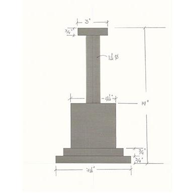 Black Poplar Wood Hard Hat Display Stands