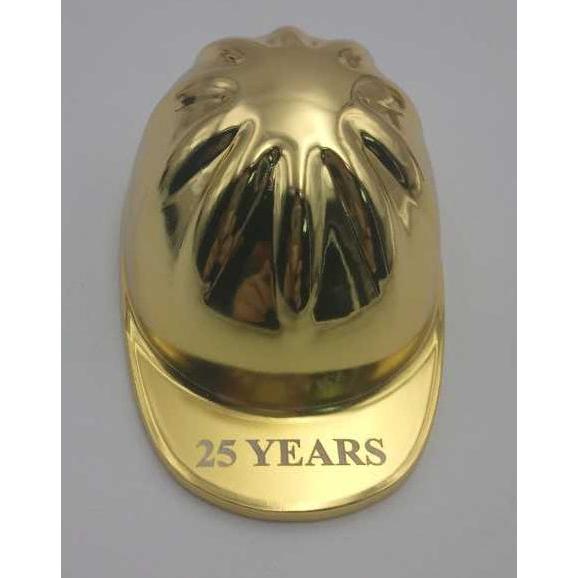 Gold Hard Hat Engraved