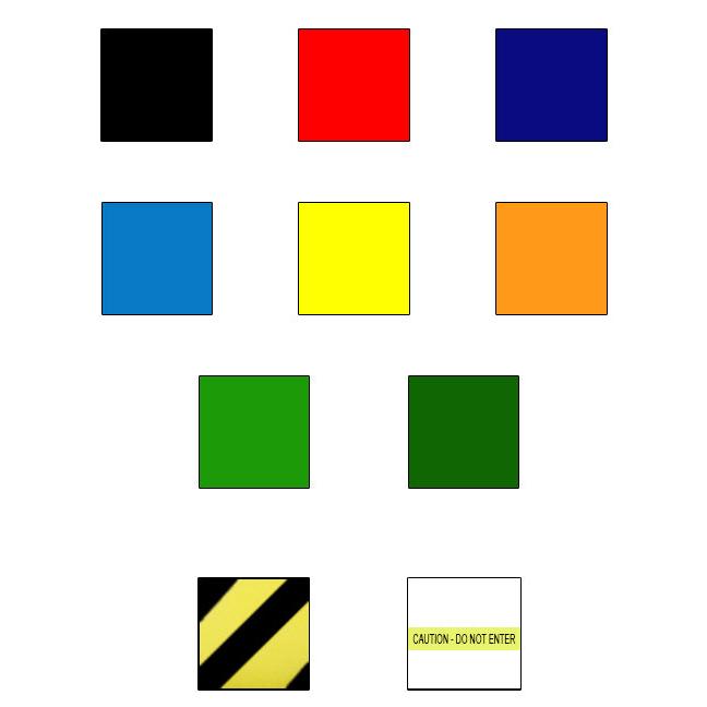 Belt Colors: Black, Red, Blue, Light Blue, Yellow, Orange, Green, Hunter Green, Construction Tape, Caution Tape