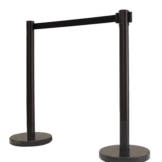 Pair of Heavy-Duty Stadium Retractable Belt Stanchions