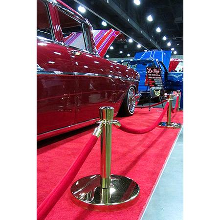 Pair of Mini Golden Brass or Chrome Metal Stanchions