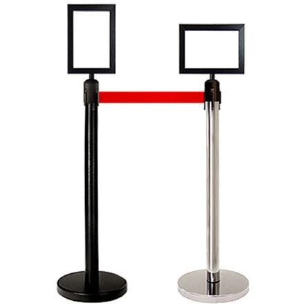 Retractable Belt Stanchion Sign Frame - 8" x 11"