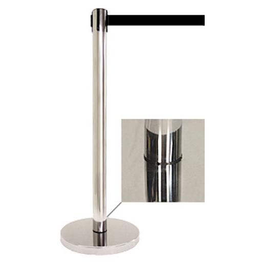 Mirror Polished Retractable Belt Stanchion