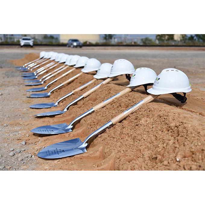 Show Stopping Chrome Flat Ceremonial Shovels Engraving on Blade and Chrome Plate