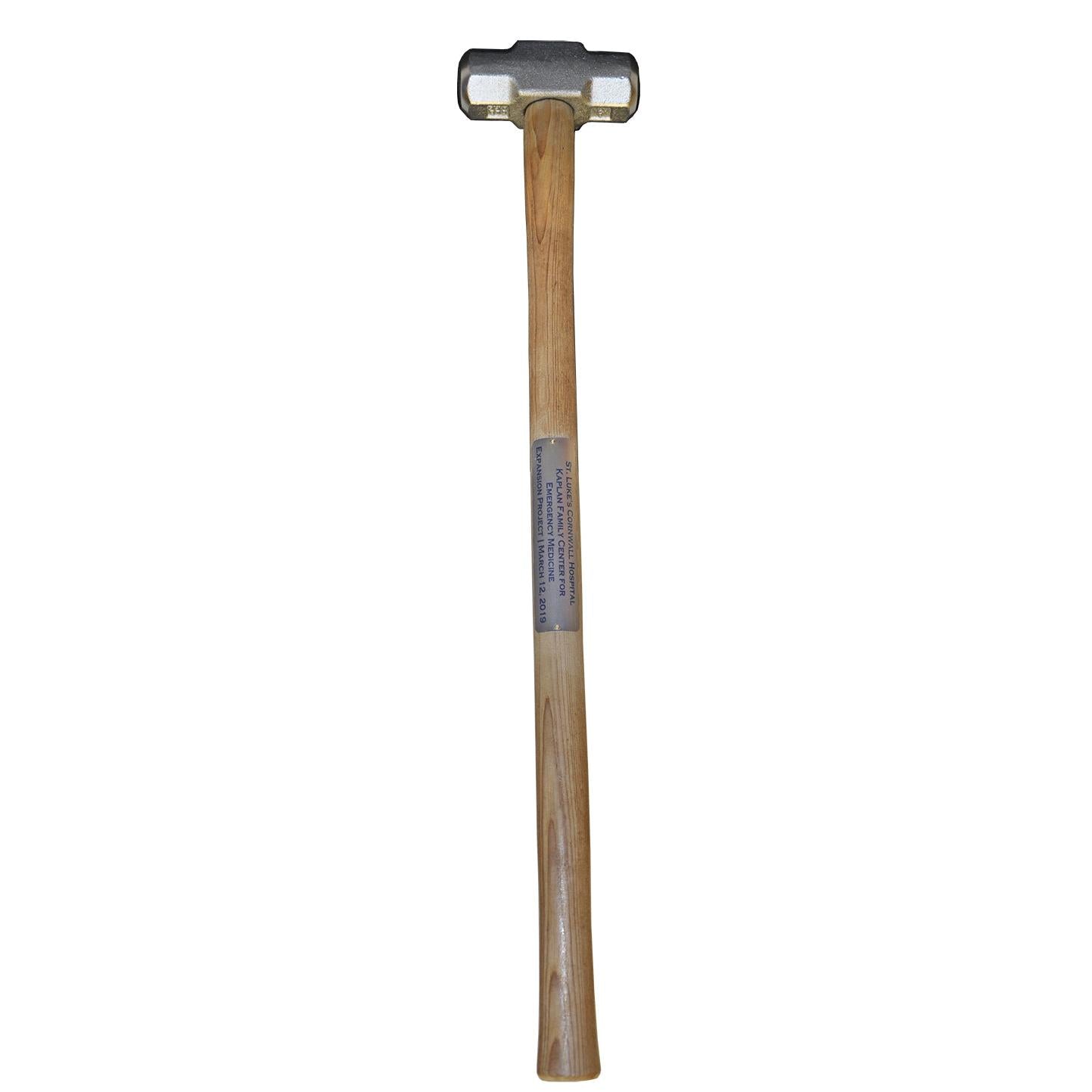Silver Painted Sledgehammer with Custom Plate