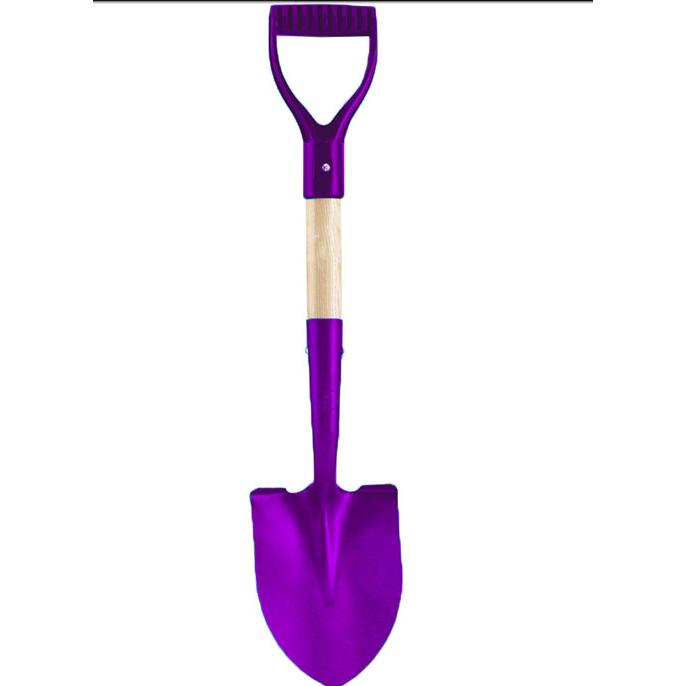 Custom Purple Painted Small D Handle Ceremonial Shovel