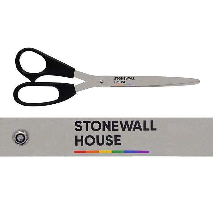 40 Inch Ceremonial Scissors - Black with Vinyl Decal