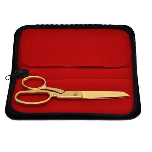8 inch Gold Plated Scissors in Velvet Presentation Case for 8 inch Scissors