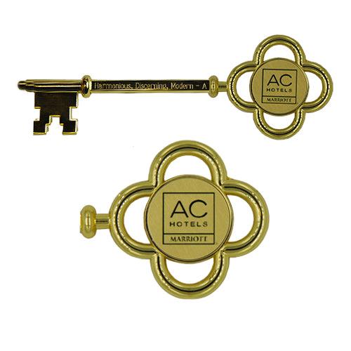 5-1/2 inch Gold Stratford Key - Flat Stem