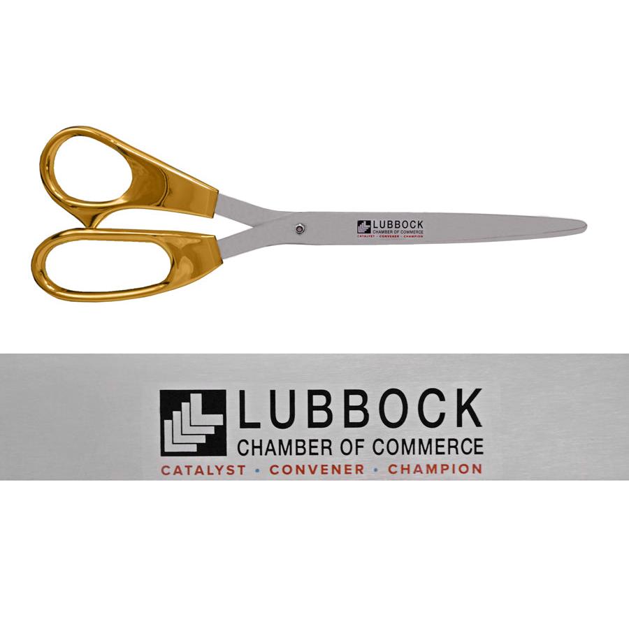 40 inch GOLD Plated Scissors with Silver Blades with vinyl decal