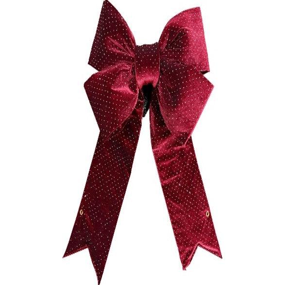 Luxury Diamante Velour Bow