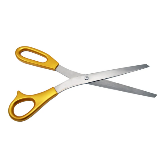 Giant 25 inch Matte Metallic Gold Premium Scissors with Mirrored Blade