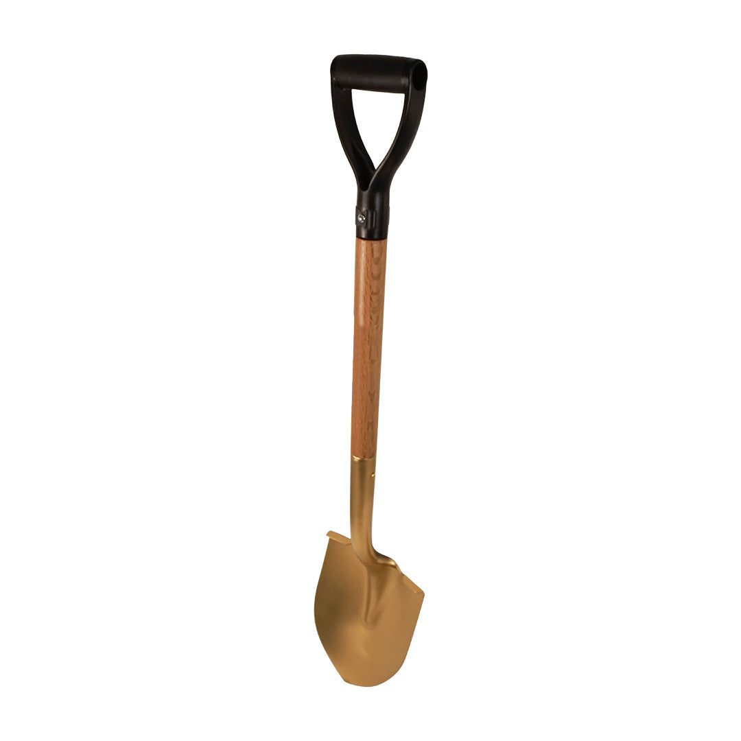 Gold Painted D Handle Ceremonial Shovel