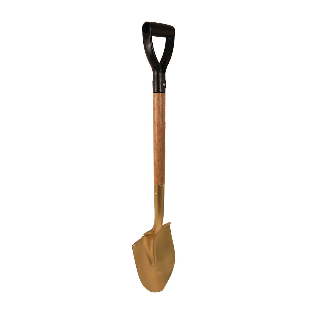 Gold Painted D Handle Ceremonial Shovel