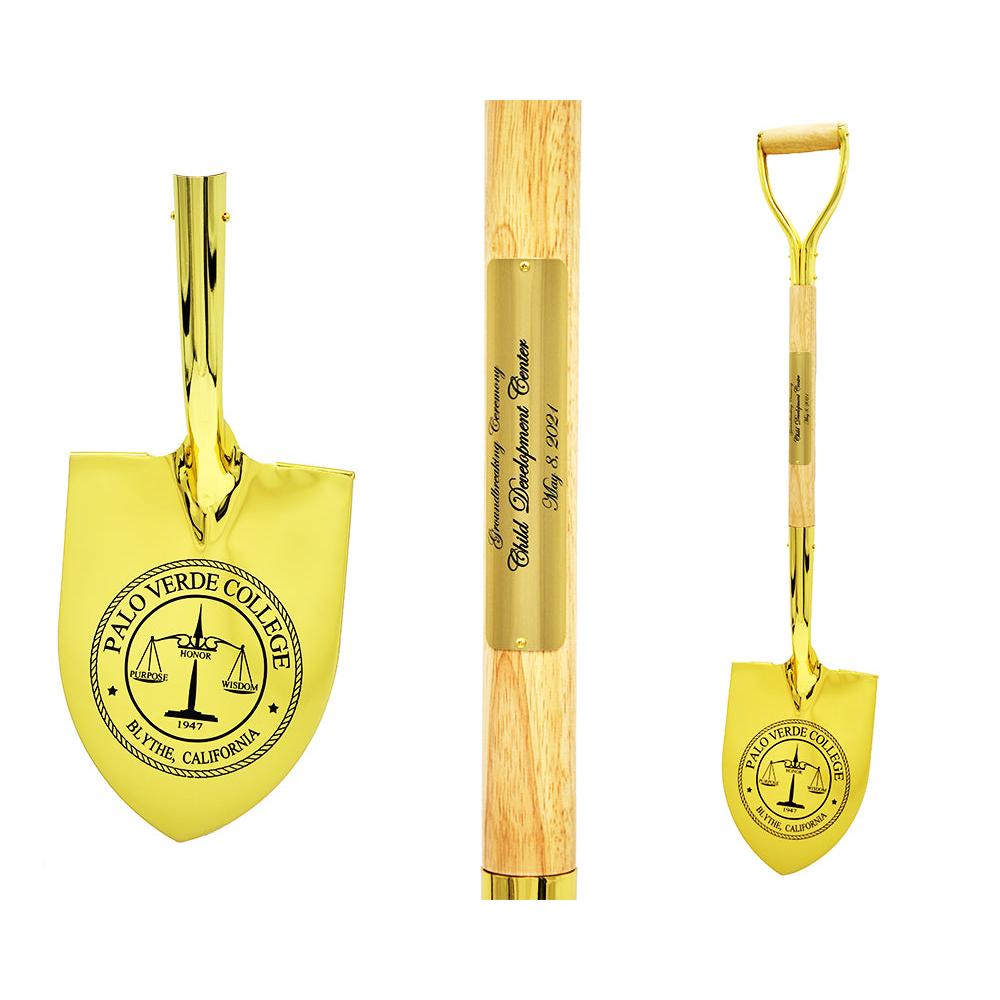 Show Stopping Gold Plated Flat Ceremonial Shovel