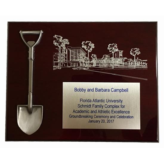 10 Inch Piano Wood Plaque with Shovel