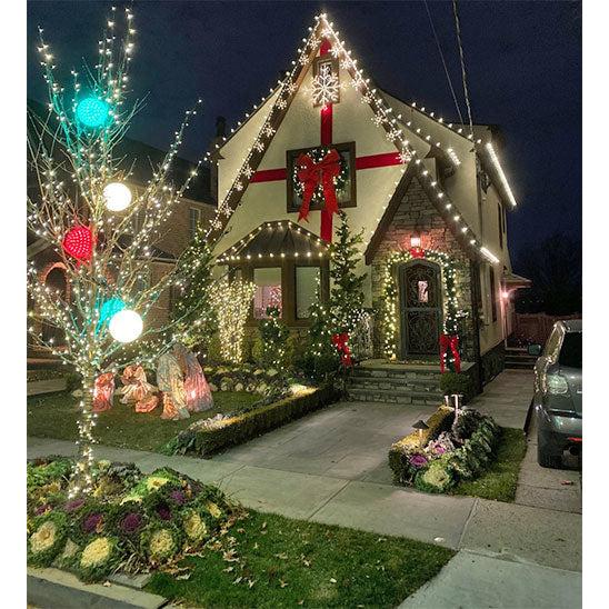 48 inch Red Velvet Building Bow with 12 inch wide Velvet Ribbon