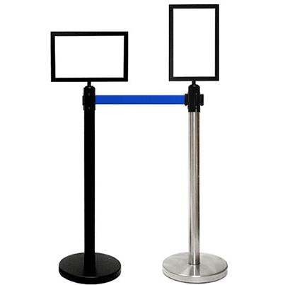 Retractable Belt Stanchion Sign Frame - 11" x 17"