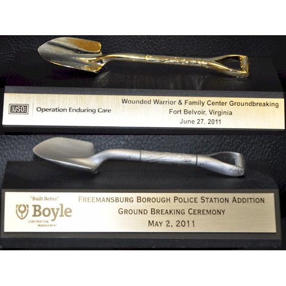 Mini Groundbreaking Shovel on Base