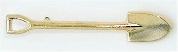 Gold or Silver Plated Shovel Lapel Pin - Large