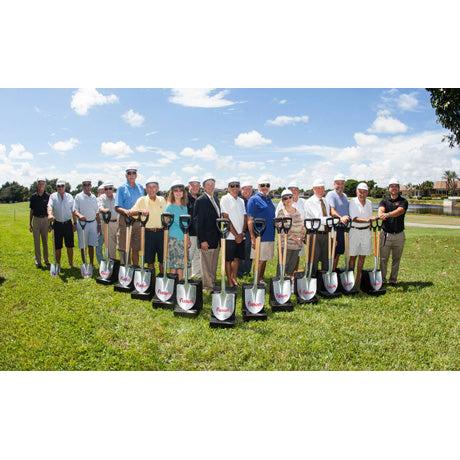Custom Painted Silver Ceremonial Shovels