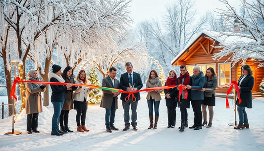holiday ribbon cutting