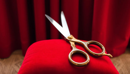 large ribbon cutting ceremony scissors